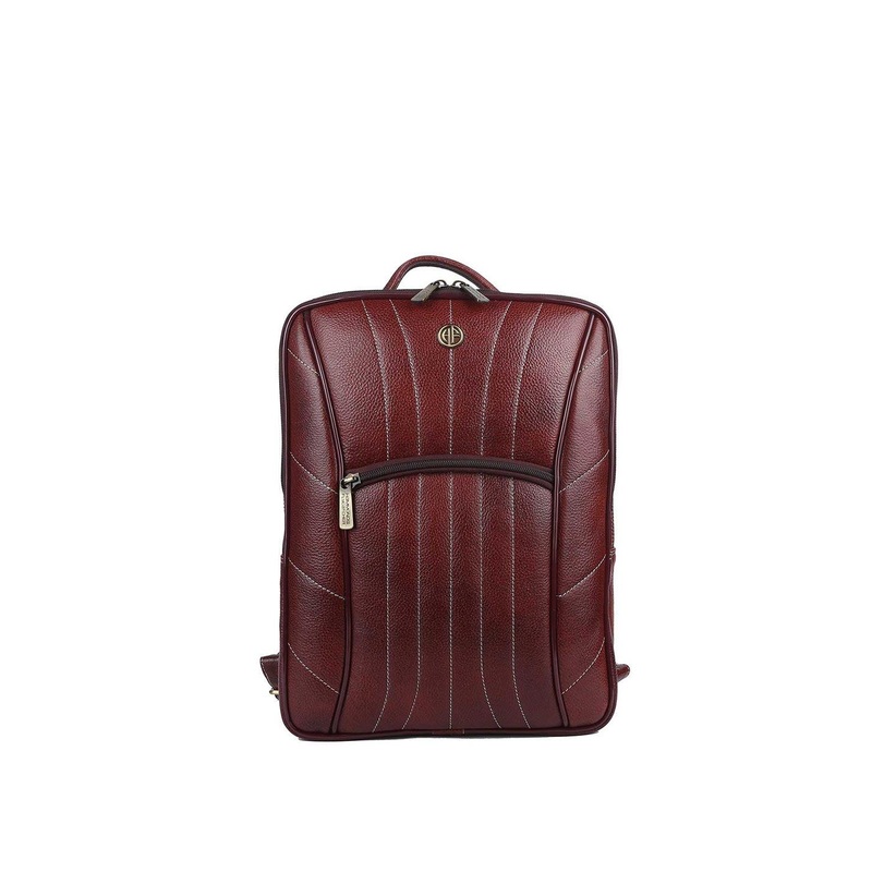 HAMMONDS FLYCATCHER Unisex Brown Leather 15 Inch Laptop Backpack