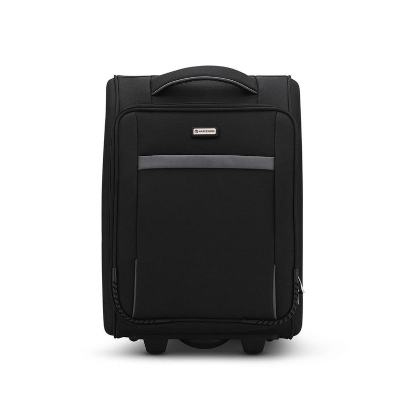 Harissons Sleek Unisex Black 38L Travel Cabin Suitcase