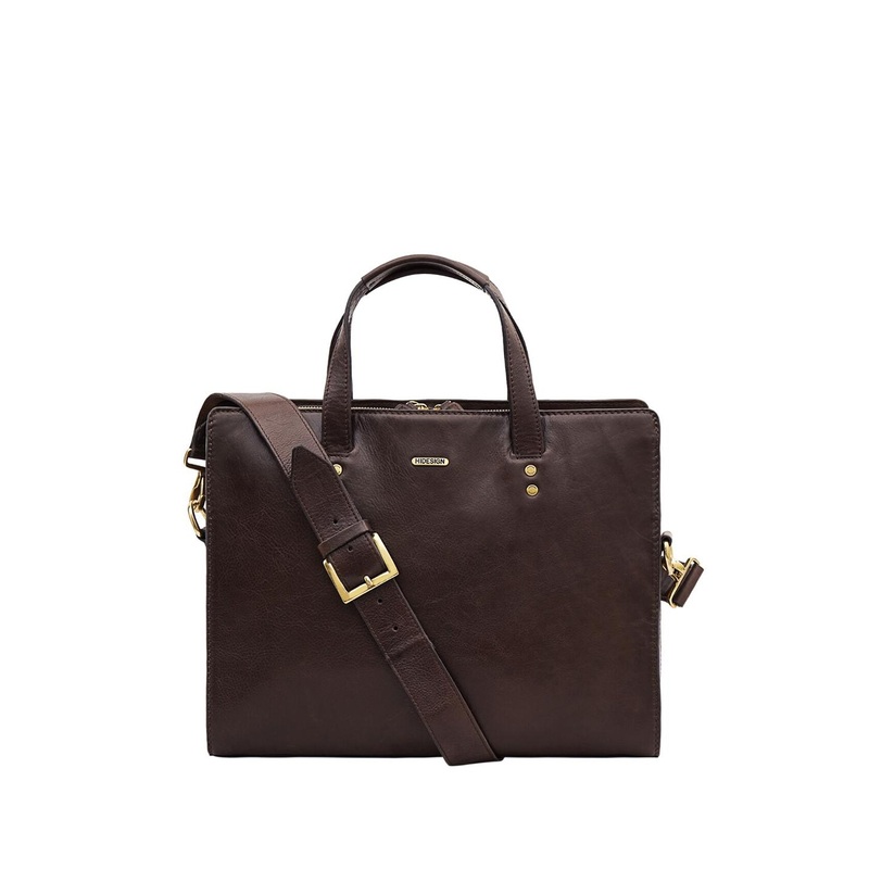 Hidesign La Plata 03 Men Dark Brown Leather Laptop Bag – L