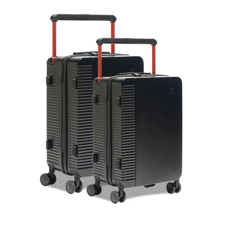 Icon Set Of 2 Textured Hard-Sided Trolley Bags