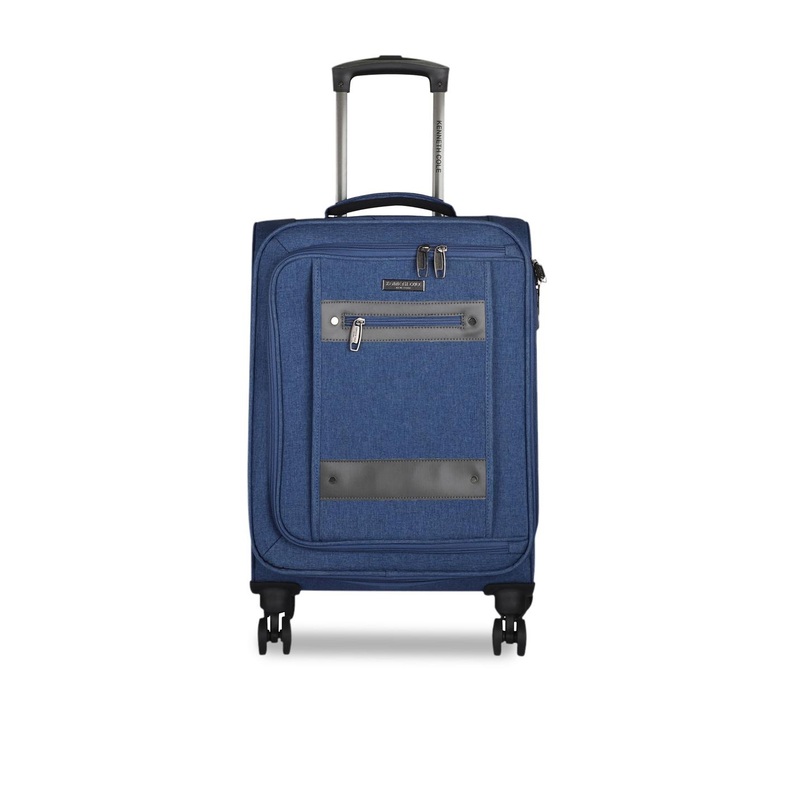 Kenneth Cole Unisex Navy Blue Solid Cabin Trolley Bag