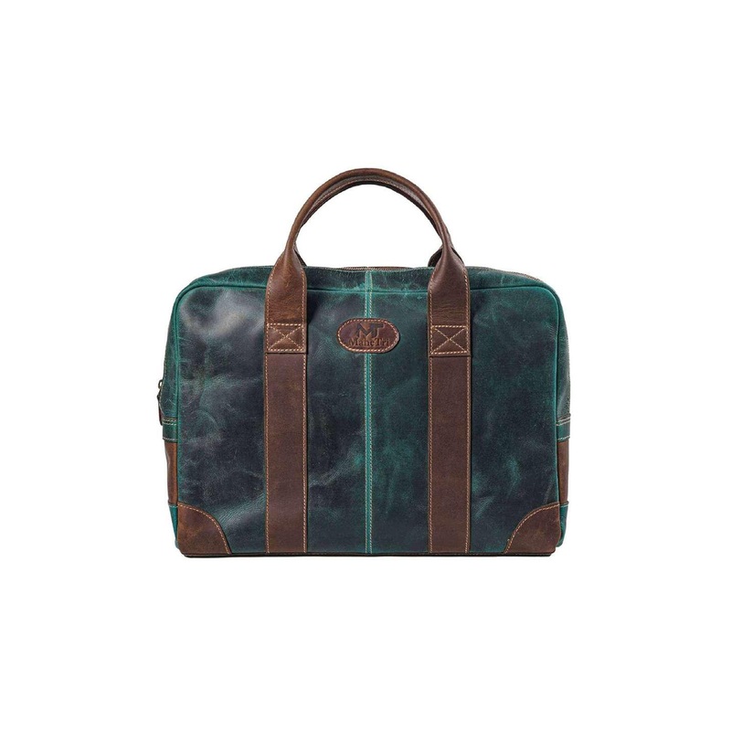 MaheTri Jefferson Briefcase- Green
