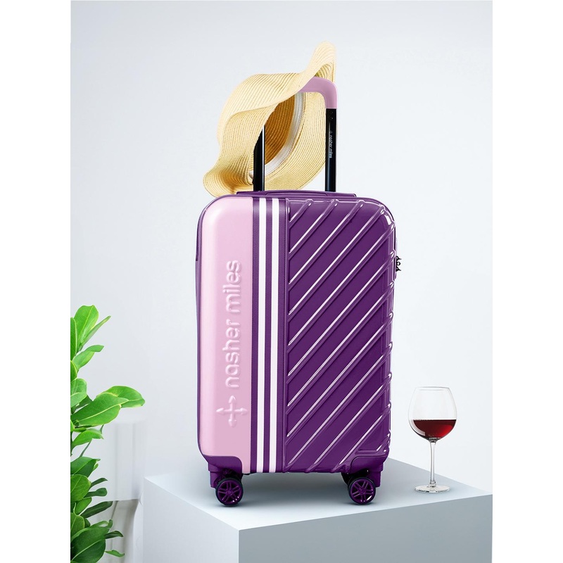 Nasher Miles Vegas Hard-Sided Polycarbonate Cabin Purple Magenta Trolley Bag – 20Inch 55cm