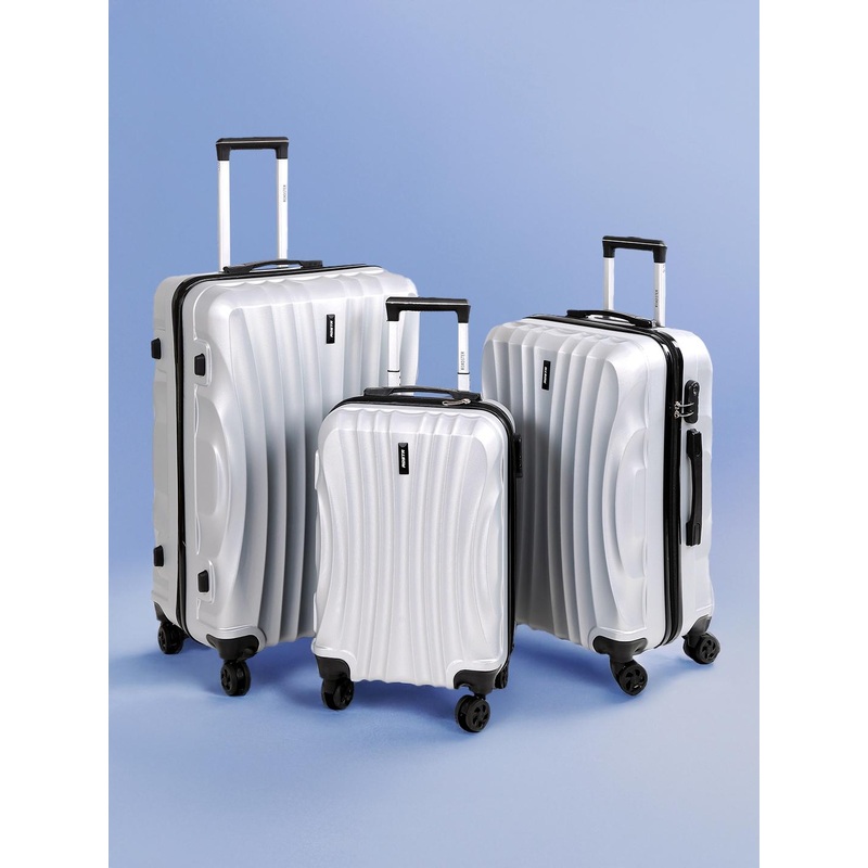 Roadster Set of 3 Hard-Sided Trolley Suitcase In Cabin, Medium & Large