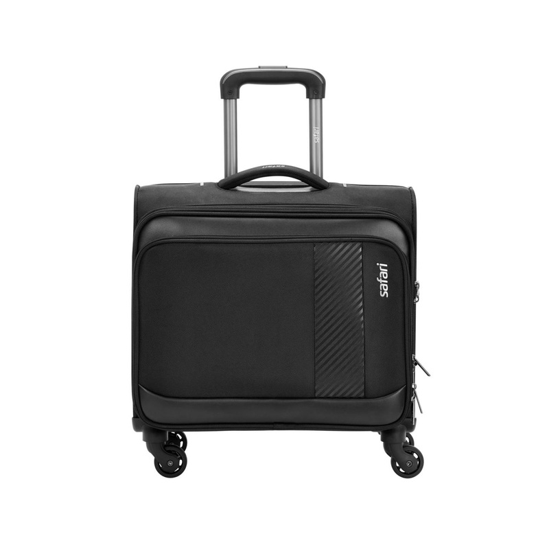 Safari Select Ascent Black Overnighter with Laptop Compartment  and TSA Lock Trolley Bag