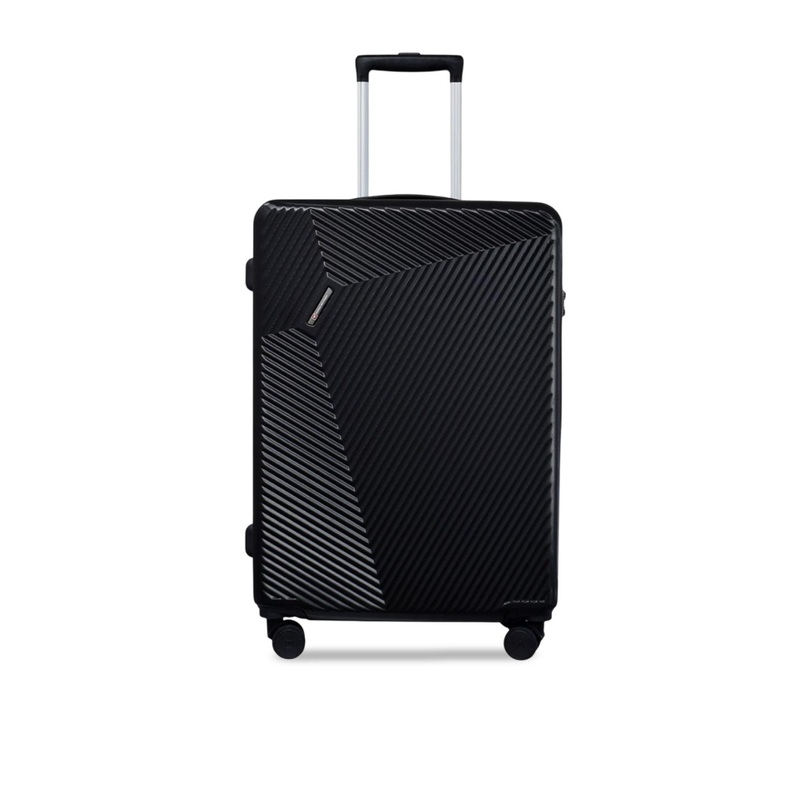 SWISS MILITARY Unisex Lithane Textured Water-Resistant Hard-Sided Medium Trolley Bags