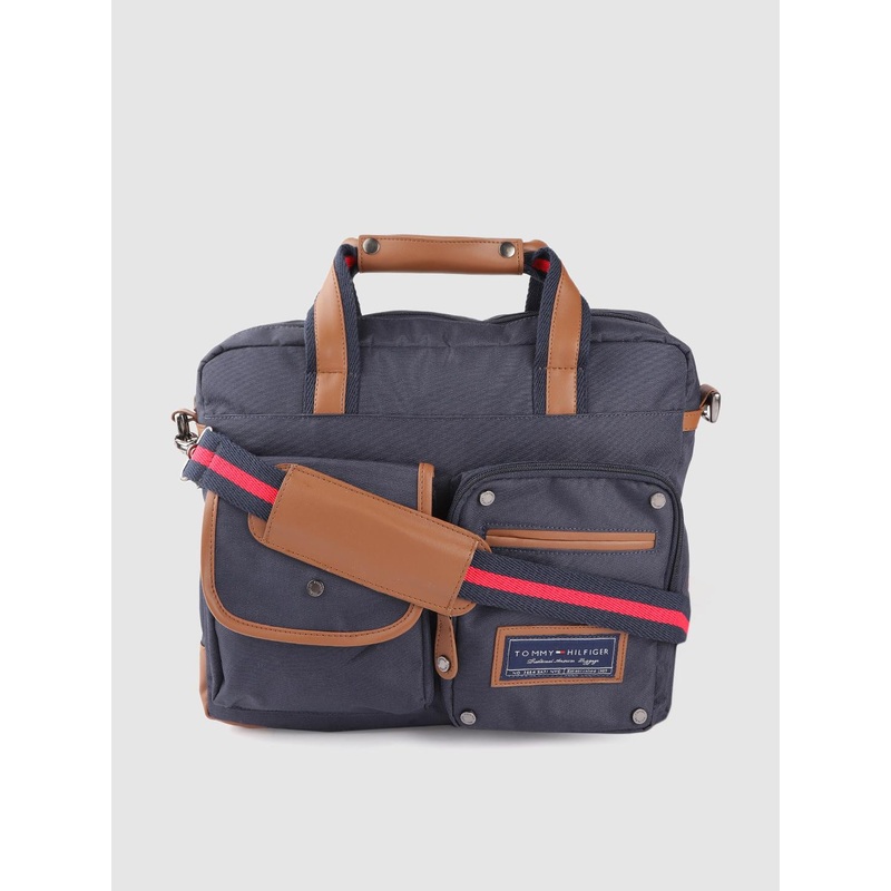 Tommy Hilfiger Unisex Blue Laptop Bag