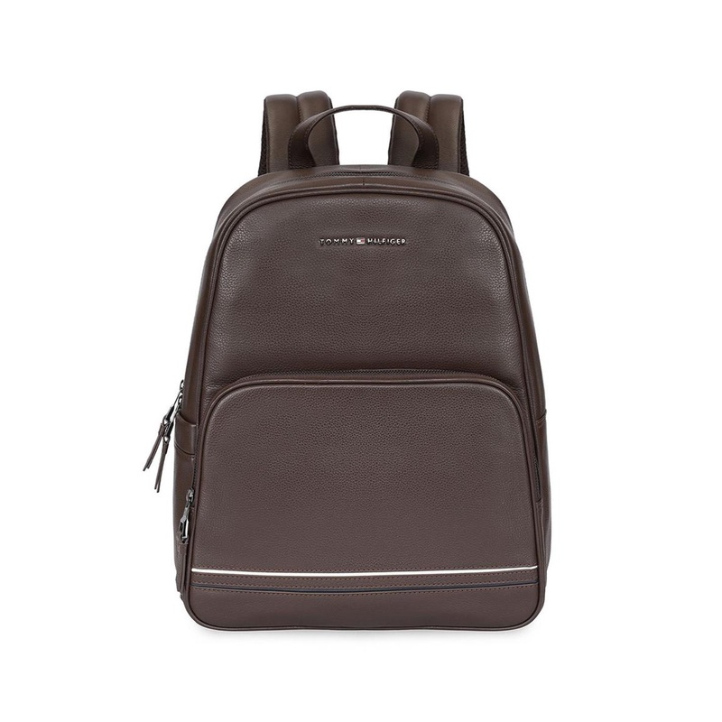 Tommy Hilfiger Unisex Petersburg Pebbled Leather Laptop Backpack