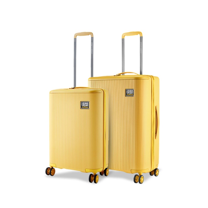 Urban Jungle By Safari Yellow Light Weight Hardside Set of 2 Polycarbonate Trolley