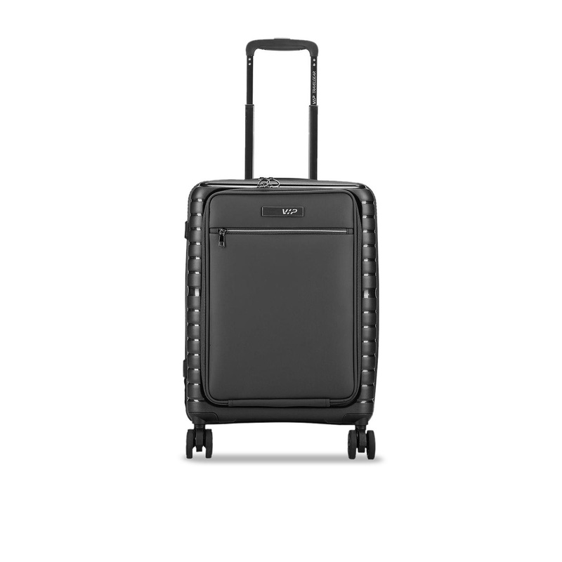 VIP Aer Plus Textured Hard-Sided Cabin 8 Wheels Trolley Bag