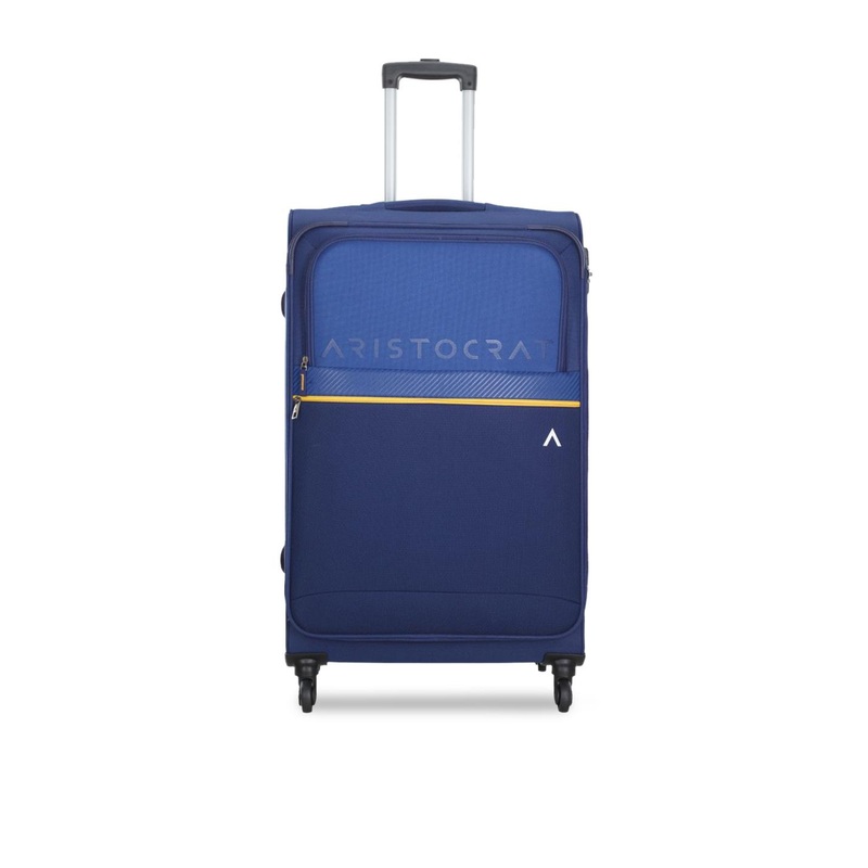 Aristocrat Unisex Blue Solid Large Trolley Bag