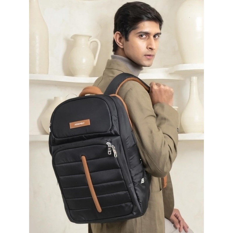 Assembly Odyssey Black Premium Laptop Backpack fits upto 15.6 inch laptop | 35 Liters