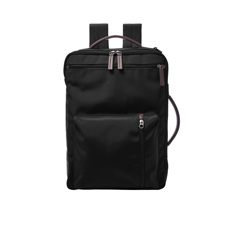 Fossil Men Black Backpack
