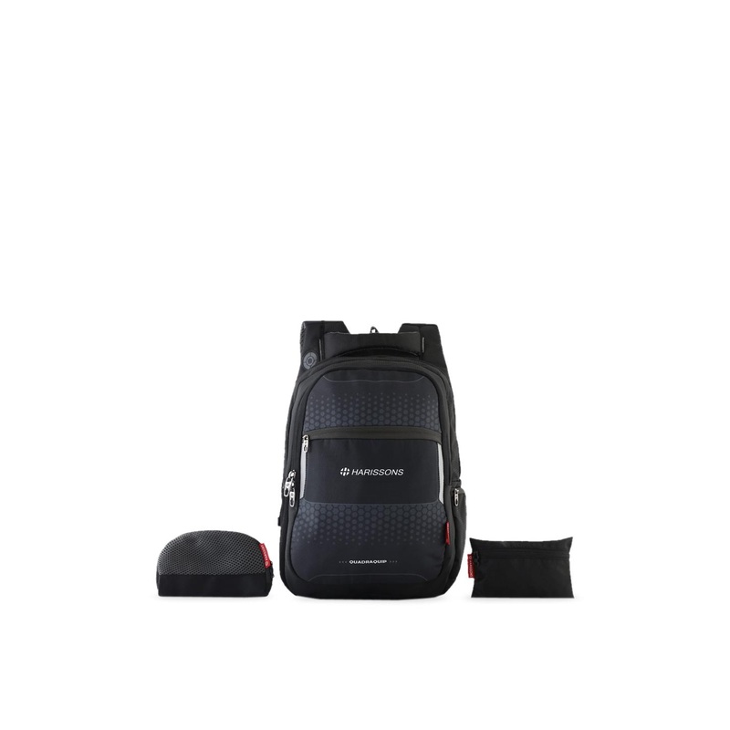 Harissons Speckle Unisex Black Geometric Printed 36L Laptop Backpack