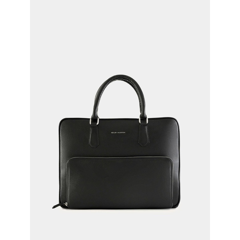 KELBY HUSTON Unisex Textured Leather Apex Laptop Bag