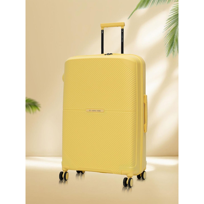 Nasher Miles Hawaii Polypropylene TSA Lock Medium Yellow Trolley Bag – 24 Inch (65 cm)