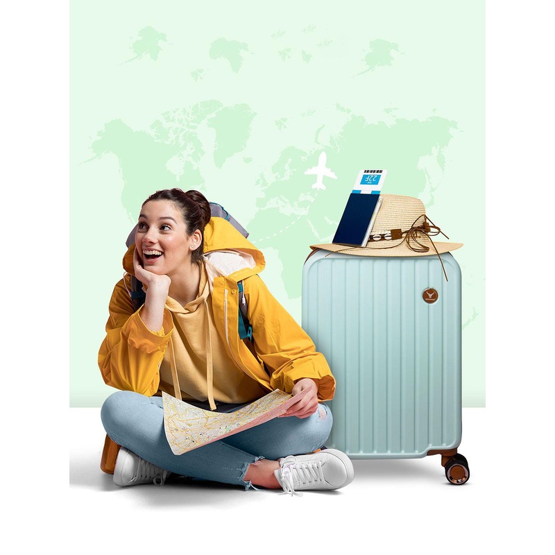 REDHORNS Set Of 3 Textured Anti-Scratch Hard-Sided Trolley Bags