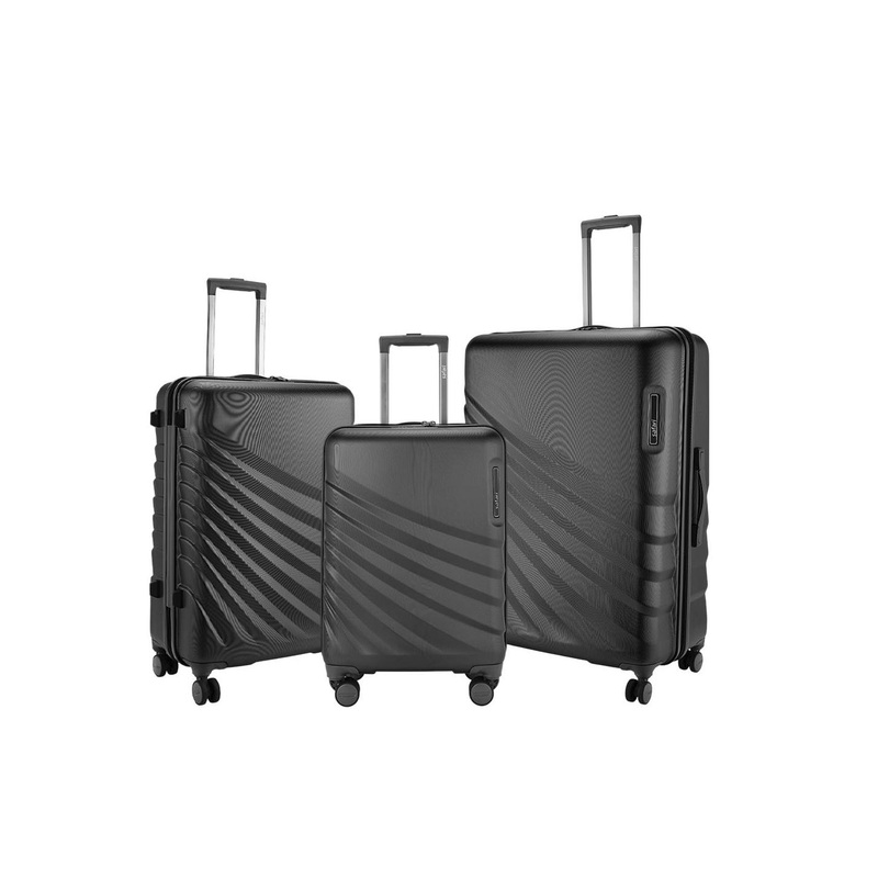Safari Select Polaris Pro Set of 3 Textured with TSA Lock Polycarbonate Trolley Bag