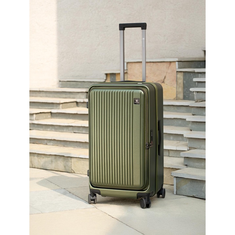 SWISS MILITARY Jade Hard Textured Hard Sided Medium Trolley Bag