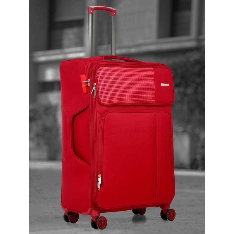 Teakwood Leathers Printed Large Trolley Bag