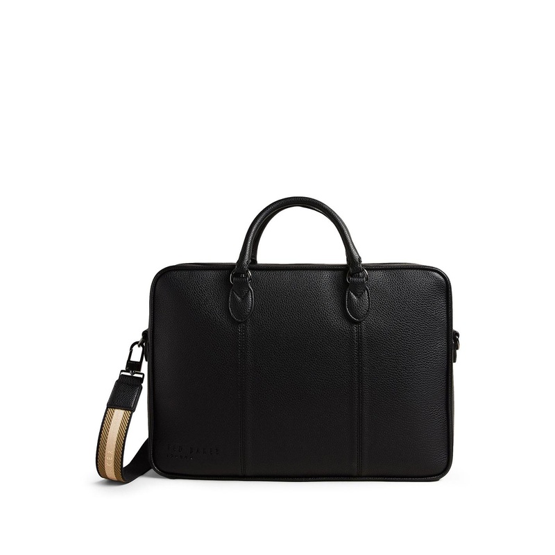 Ted Baker Men Solid Two Handles Laptop Briefcase Bag