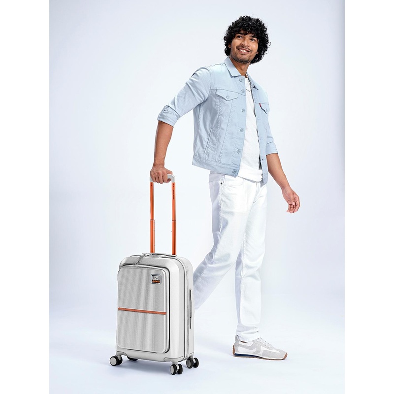 Urban Jungle By Safari Front Open Hardside Laptop Cabin Trolley Suitcase