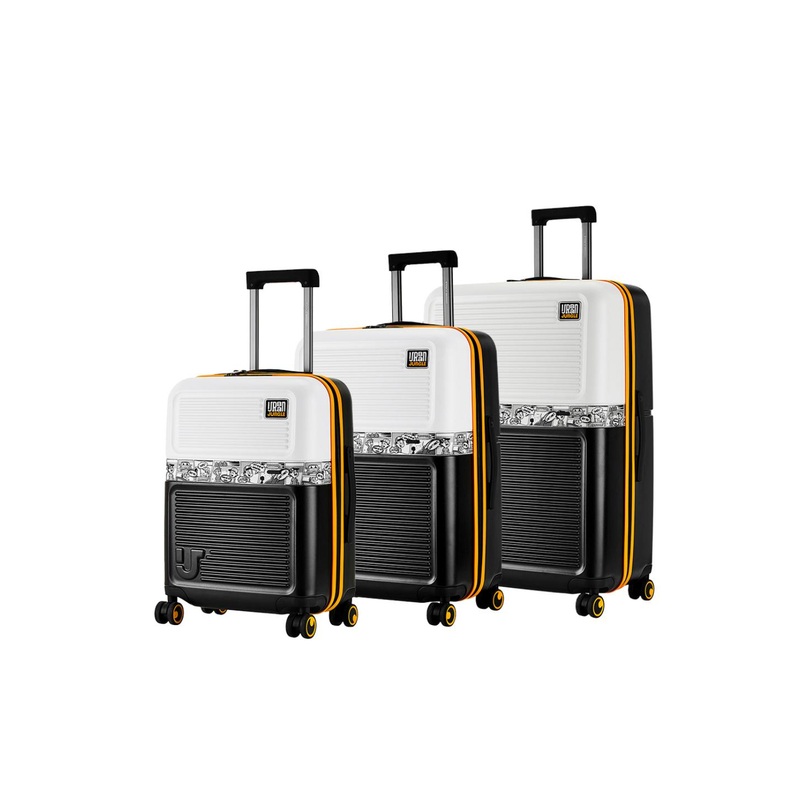 Urban Jungle By Safari Set of 3 Commic Hardside Trolley Polycarboante Suitcase