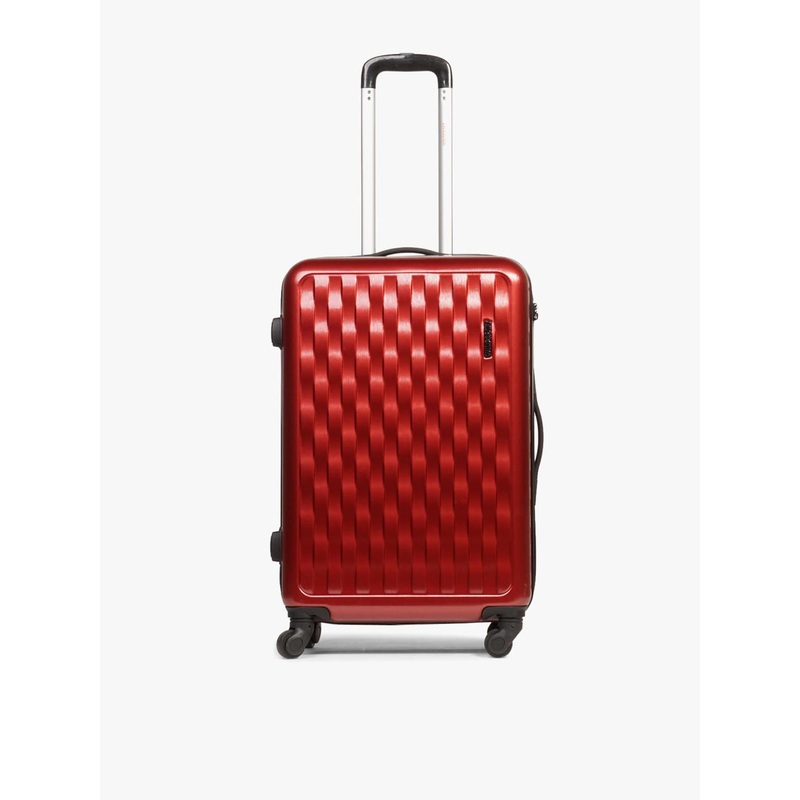 Wildcraft Red Textured Hard-Sided Large Trolley Suitcase