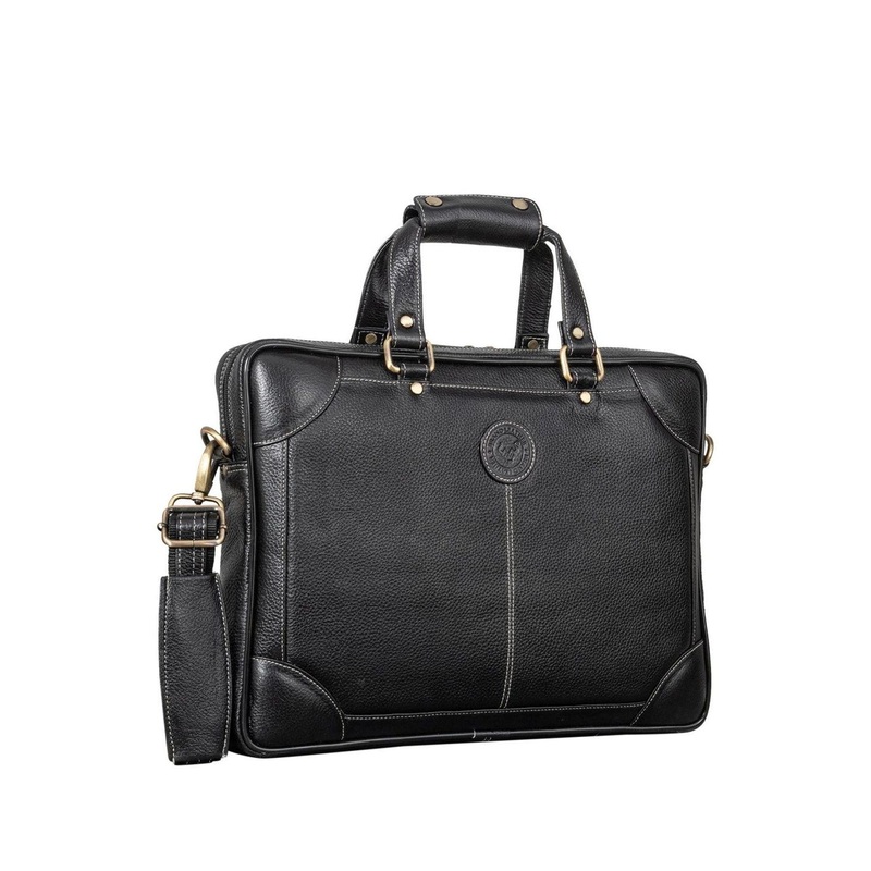 BRAND LEATHER Men Genuine Leather Laptop Bag