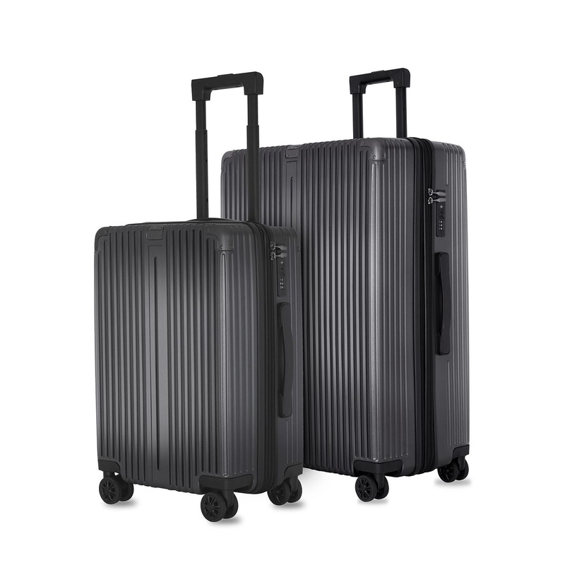 CARRIALL Unisex Set of 2 Textured  Polycarbonate Hard Sided Trolly Bag