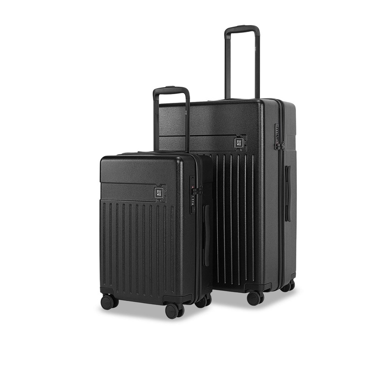 EUME Set Of 2 Textured Hard-Sided Trolley Suitcase