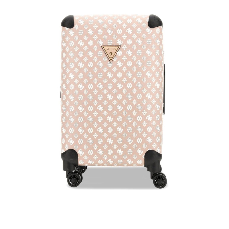 Guess Women Printed Hard Sided Trolley Suitcase