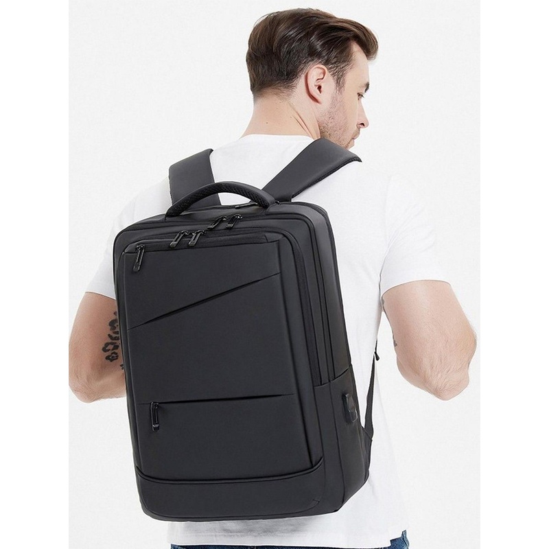 Mast & Harbour Men Urban Commuter Padded Medium Backpack with USB Charging Port