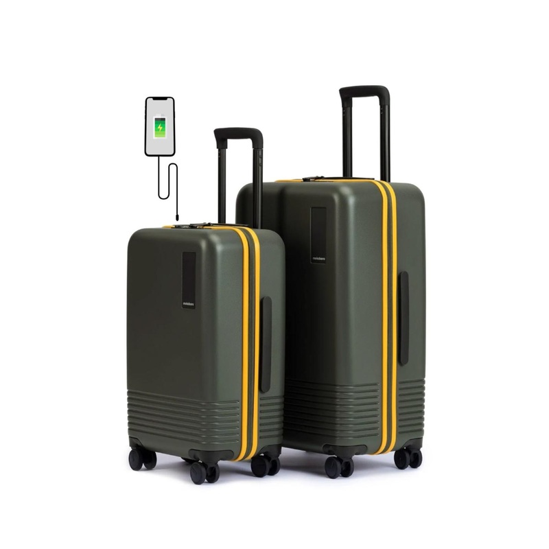 MOKOBARA Set of 2 Textured Hard Trolley Suitcases