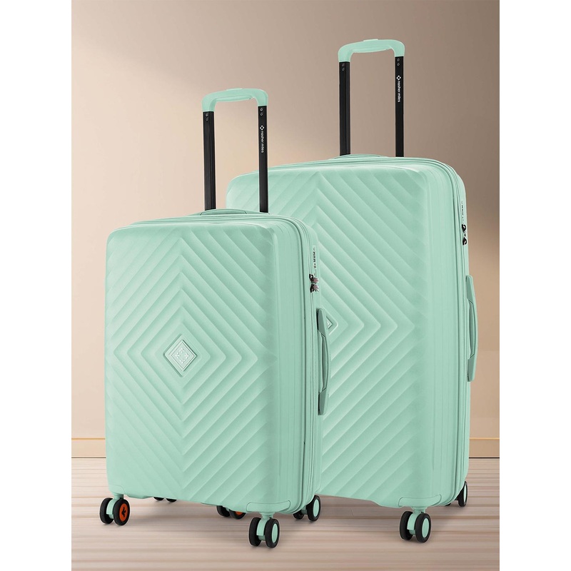 Nasher Miles Antwerp Polypropylene Set of 2 M\u002FL Pastel Green Trolley Bag 65-75cm