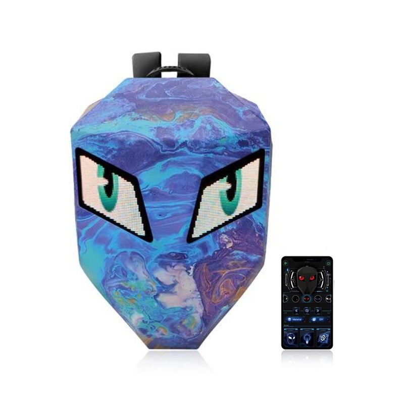 REDHORNS Unisex Graphic Printed LED Backpack With USB Charging Port
