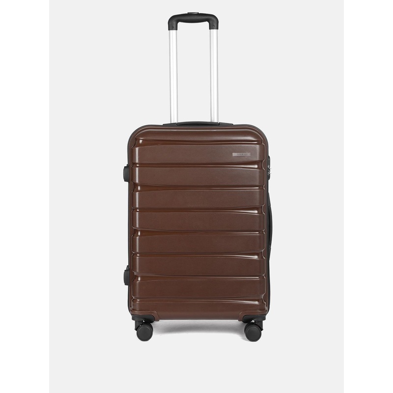 Teakwood Leathers Hard Sided 360-Degree Rotation Medium Size Trolley Bag – 57L