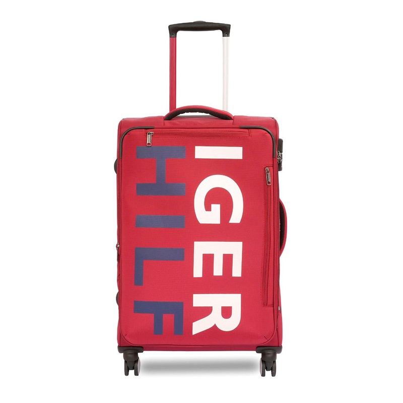 Tommy Hilfiger 4 Wheels 360-Degree Rotation Soft Medium Trolley Suitcase
