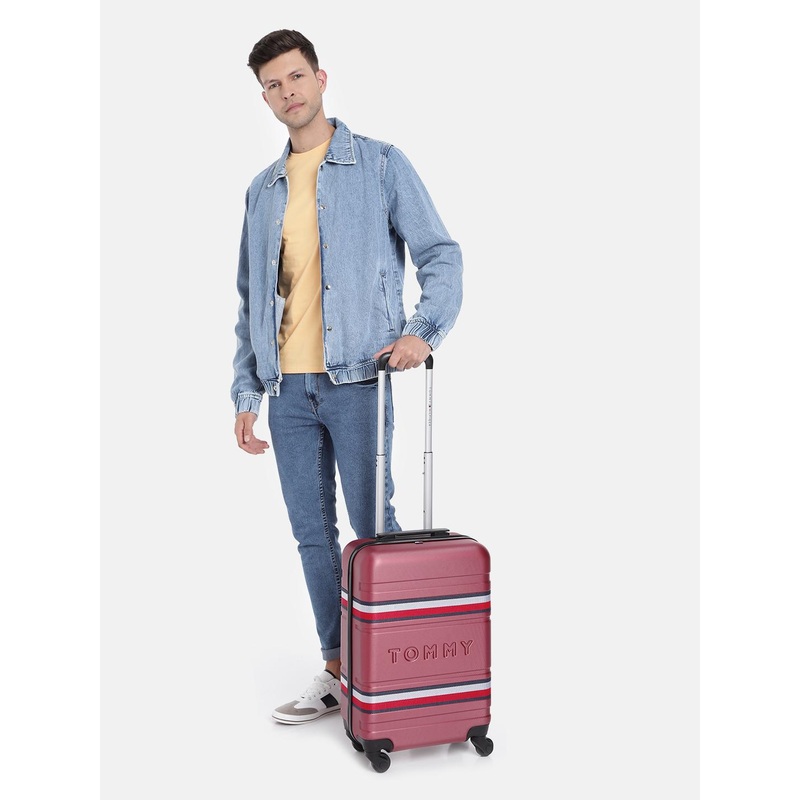Tommy Hilfiger Striped Cabin Trolley Suitcase
