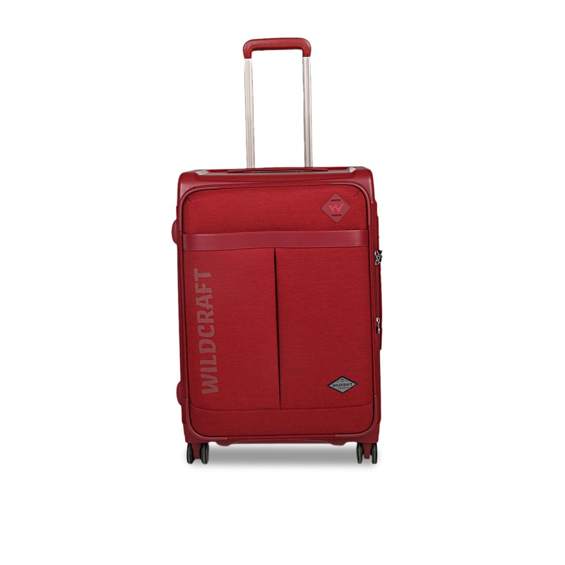 Wildcraft Red Solid Soft-Sided Large Trolley Suitcase