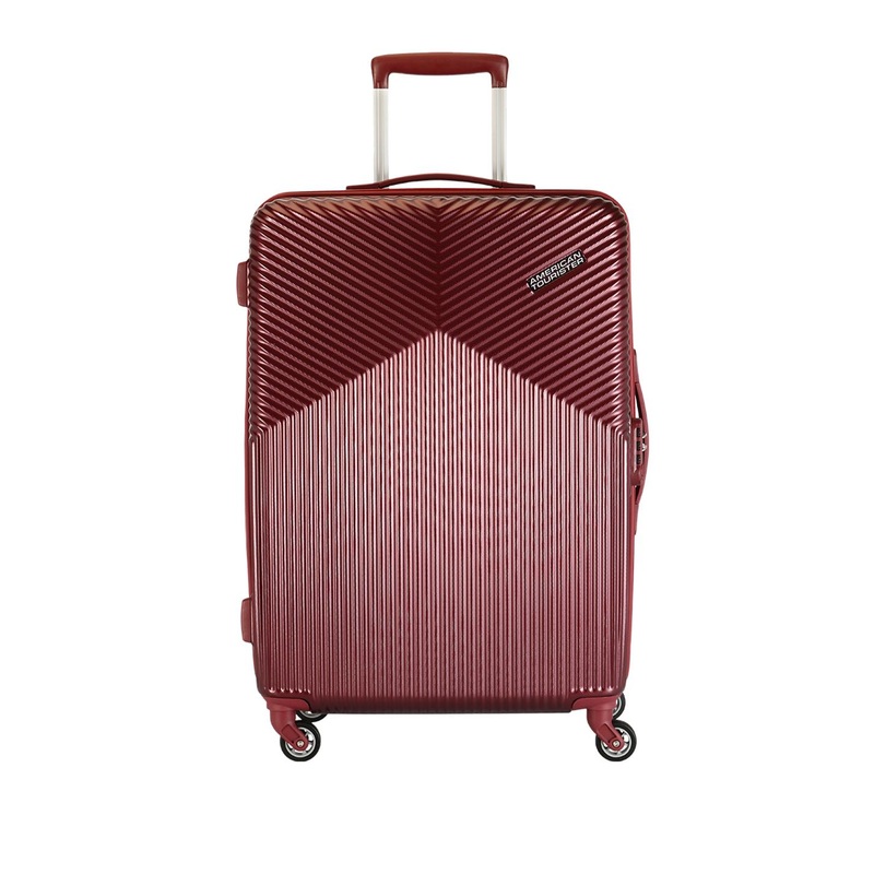 AMERICAN TOURISTER GEORGIA Self-Striped Hard Sided Cabin Trolley Suitcase