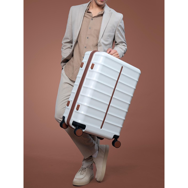 Assembly Premium Polycarbonate Check-In Trolley Bag – 24 inch – White – Odyssey 66 Litres