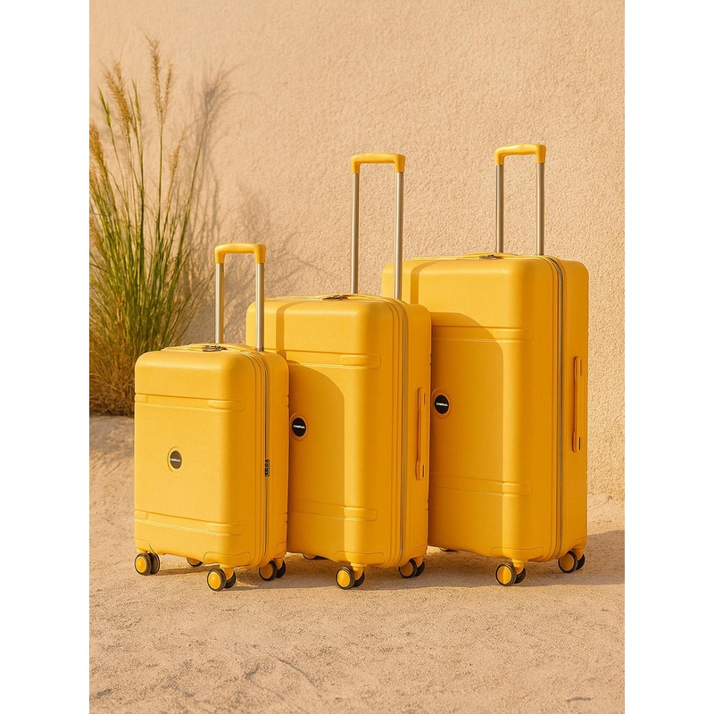 CARRIALL drift Set Of 3 Textured Hard-Sided Trolley Bags
