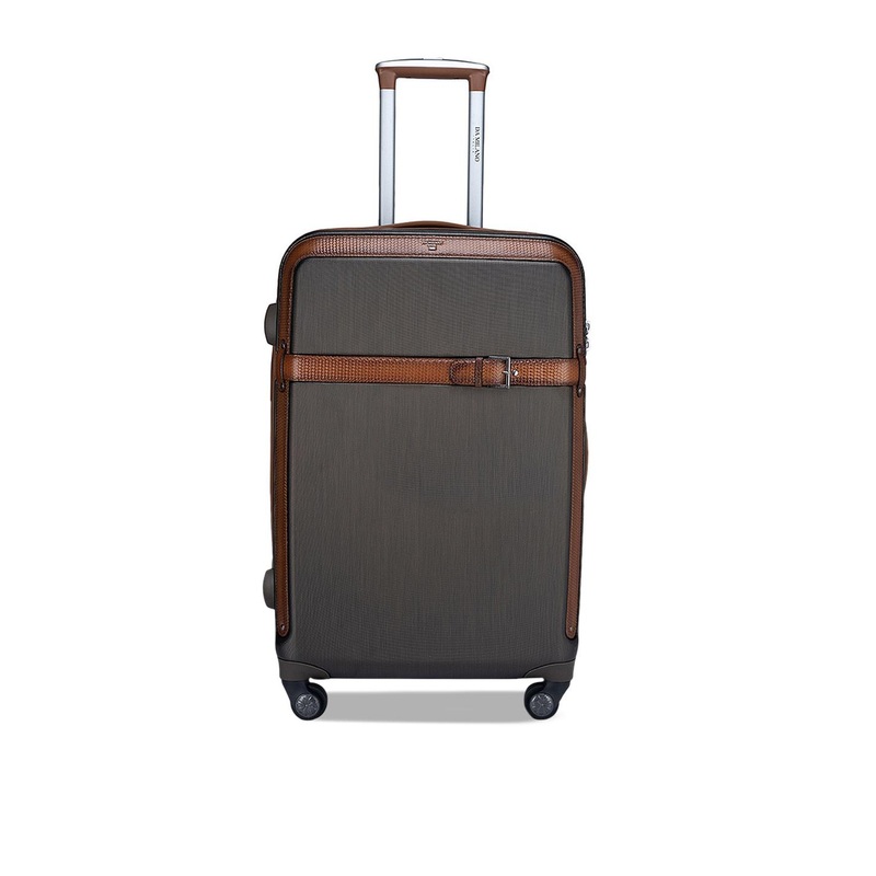 Da Milano Textured Hard Sided Medium Trolley Suitcase