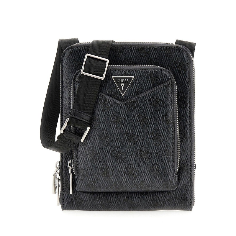 GUESS Men Siena Flat Brand Logo Printed Crossbody Sling Bag