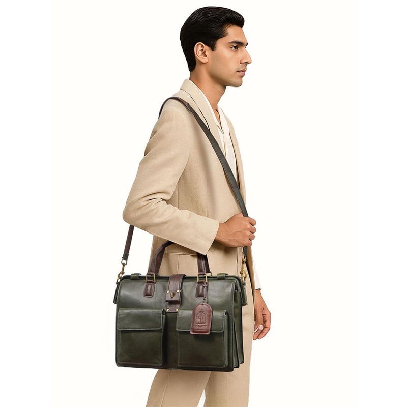 Hidesign Count 02 Men Leather Laptop Bag