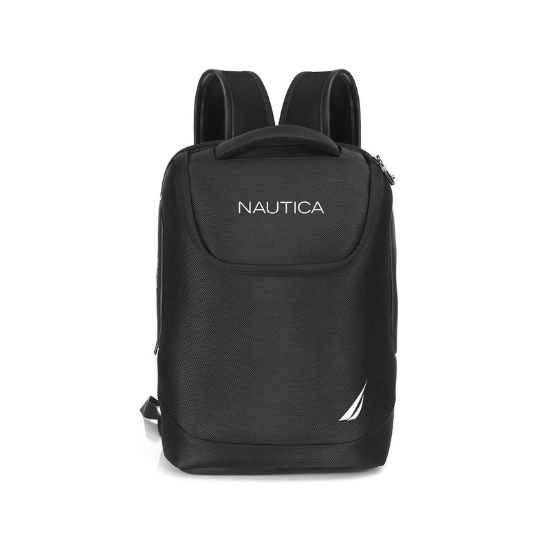 Nautica Unisex Textured Brand Logo Backpack