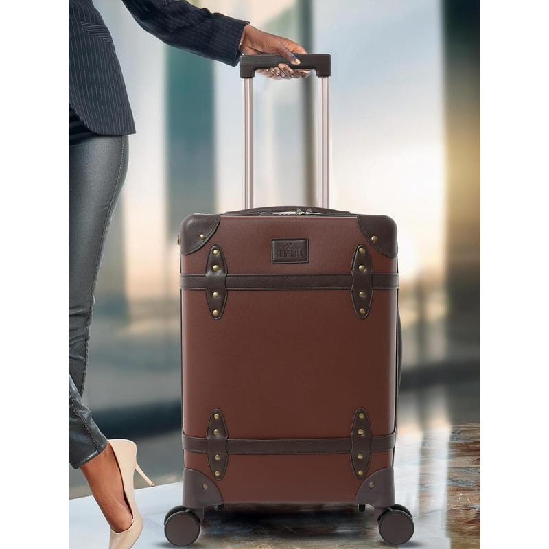 THE CLOWNFISH Vintage Series Hard Sided Trolley Suitcase 88.4 L