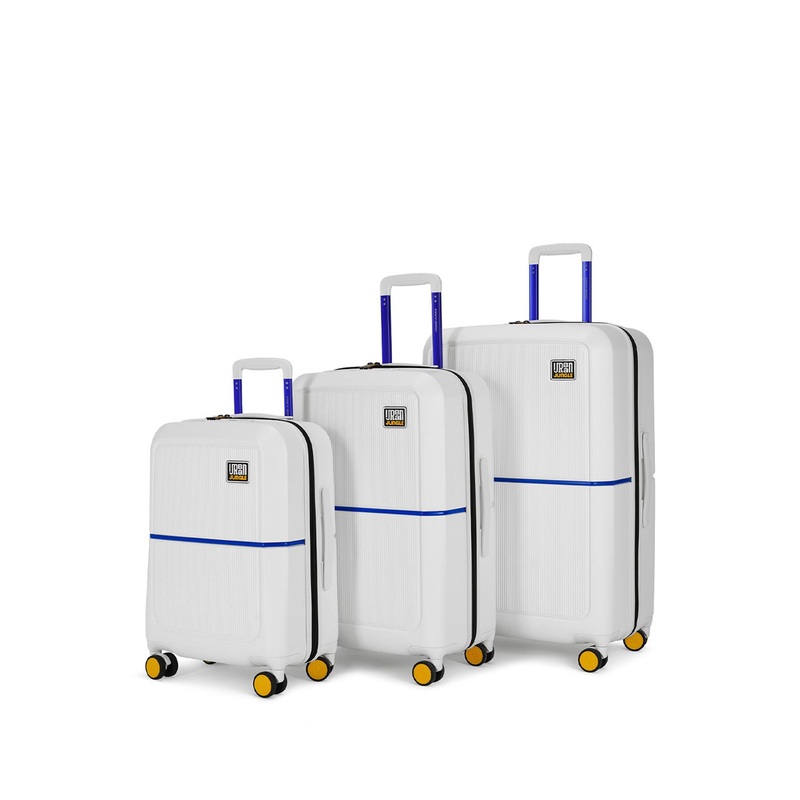 Urban Jungle By Safari Ivory White Hardside Trolley Set of 3 Polycarboante Suitcase
