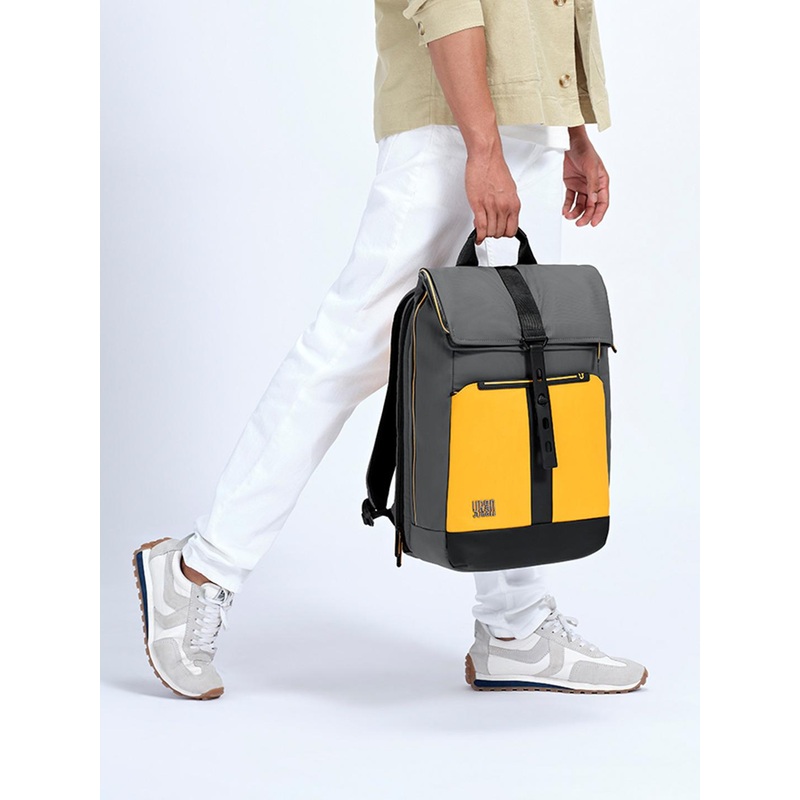 Urban Jungle By Safari Unisex Water Resistant Yellow Laptop Backpack 23 L